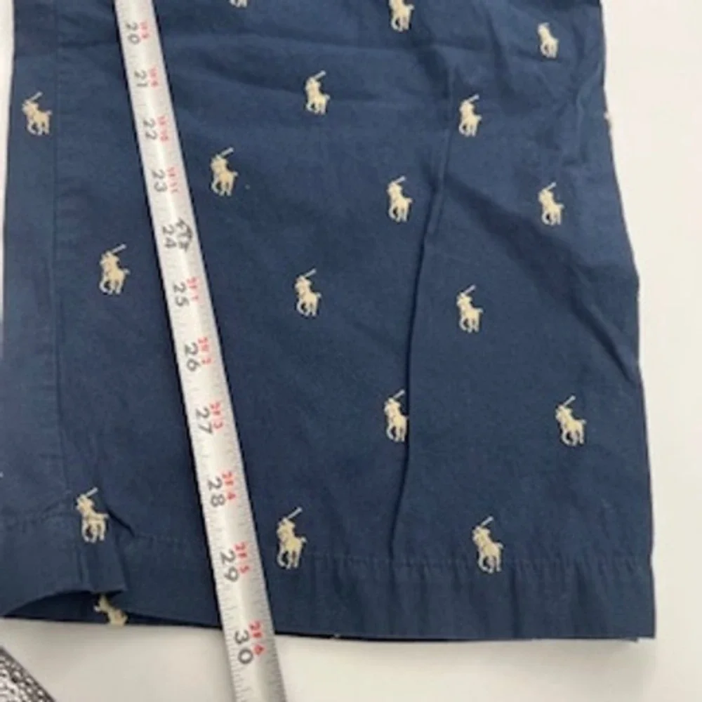 Polo Ralph Lauren Mens Pajama Pants XL Navy Blue Tan Pony‎ Logo Cotton Lounge